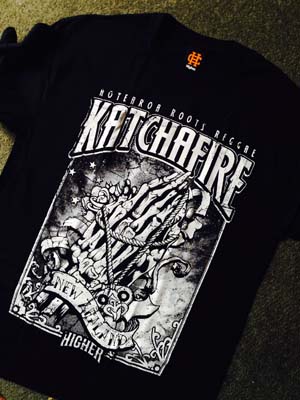 The Katchafire Bone Hands Collection is a series of singlets and tees with an extra large print. 