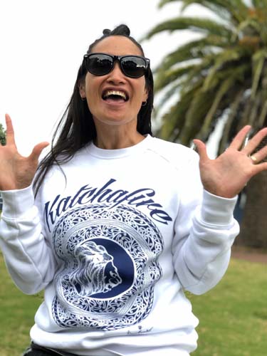 The Katchafire Mandala Crew Navy is a Maori inspired design incorporating Katchafire's signature lion head in the centre.  In White or Grey.