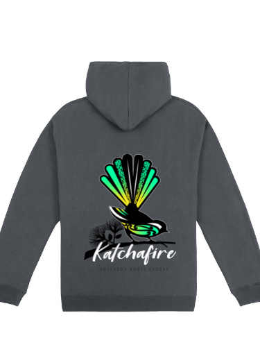 The Katchafire Fantail Hoodie is a vibrant, colourful hoodie. Incorporates nz culture, native wildlife & beautiful maori designs. PREORDER!