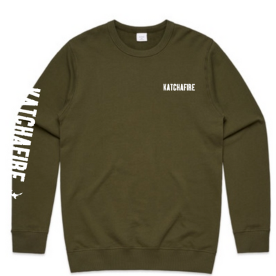 The Katchafire Shield Crew is a new addition to our Shield merch range.  In an on trend Army green, with sleeve print and shield back print.  S - 2XL.