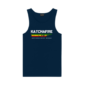 The Katchafire Distress Singlet is a great singlet in 3 colours. S – 5xl,. Distressed logo in signature colours on front. PREORDER ONLY.
