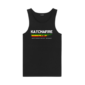 The Katchafire Distress Singlet is a great singlet in 3 colours. S – 5xl,. Distressed logo in signature colours on front. PREORDER ONLY.