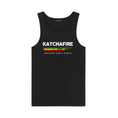 The Katchafire Distress Singlet is a great singlet in 3 colours. S – 5xl,. Distressed logo in signature colours on front. PREORDER ONLY.